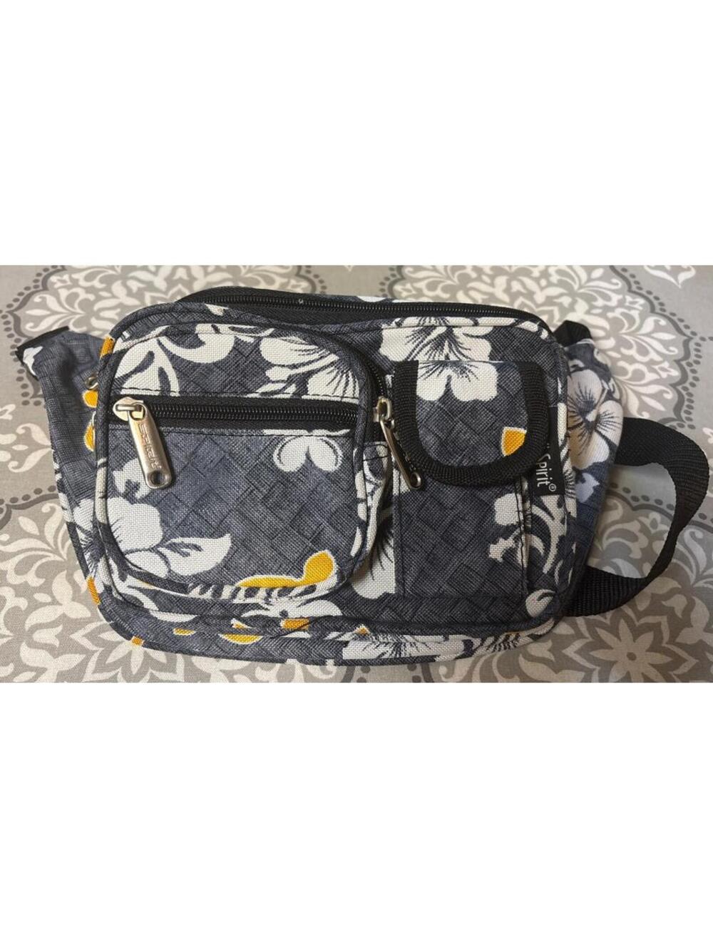 Hawaii Spirit Blue Hawaiian Print Fanny Pack Travel Hiking Waist Belt Bag Pouch
